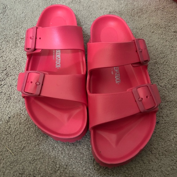 Birkenstock Bright Pink Sandals - Picture 1 of 3
